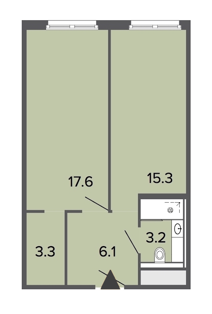 1-комнатная квартира 45.2 м², 6/13 эт., Апарт-отель «ARTSTUDIO Moskovsky»
